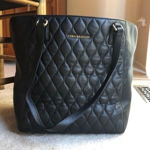 VERA BRADLEY pure leather tote bag (with wallet!)